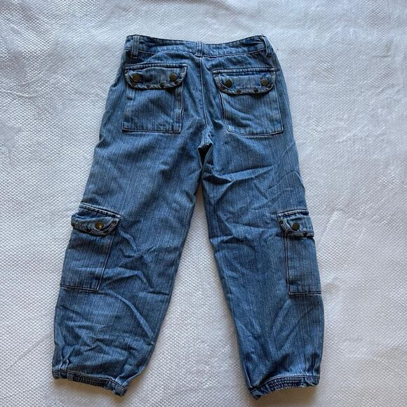 Y2K EMBROIDERED DENIM CARGO CAPRIS - Picture 4 of 7